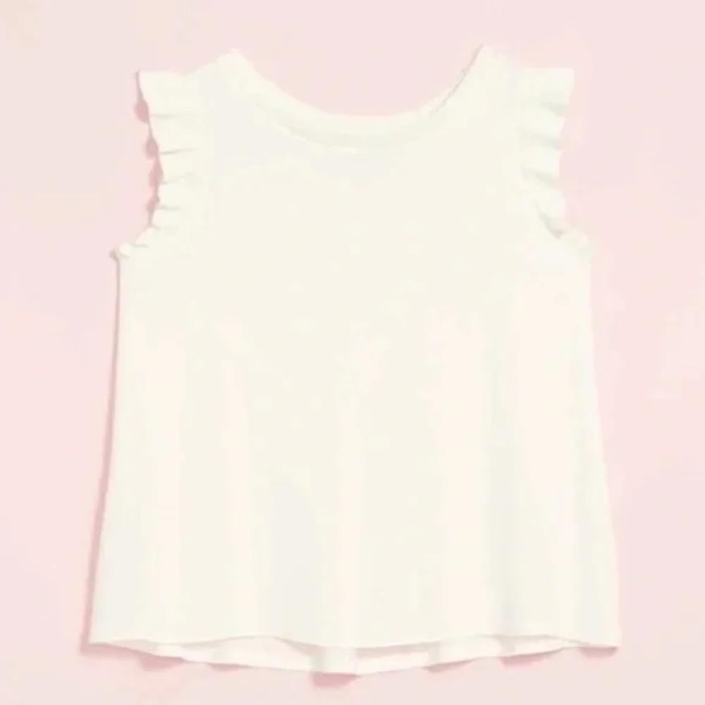 NWT LOFT Rib Trim Mixed Media Shell Top White - Picture 7 of 9